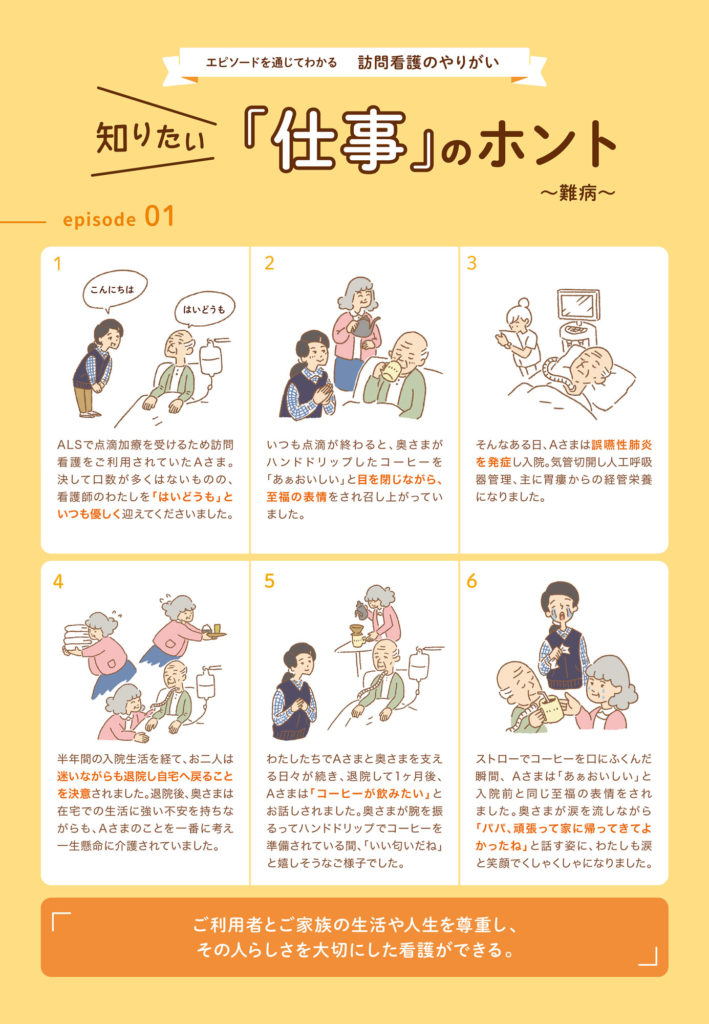 セコム医療システム株式会社様セコム訪問看護ステーションデジタルパンフレットのためのイラスト（29点）　デザイン：株式会社 F&S CREATIONS